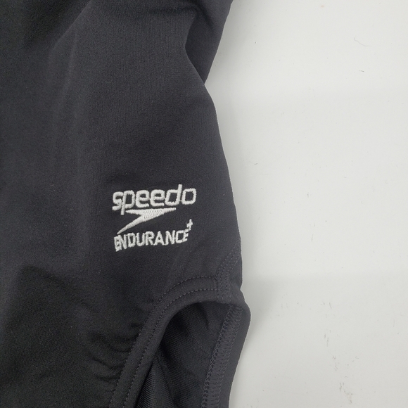 Speedo endurance 819016 red black one piece open back swimsuit size 26/0 - Picture 3 of 7